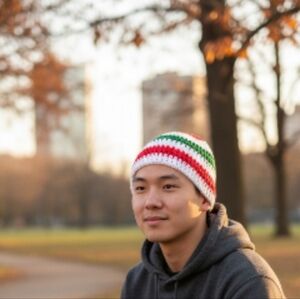 Festive Striped Knit Beanie Christmas Time|Men and Women